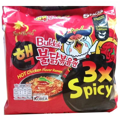  Samyang Hot Chicken Flavor Ramen Buldak 3X Spicy Instant Noodles