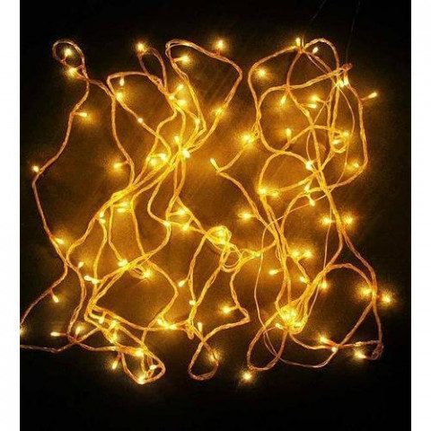 Sachin A Copper Decorative Lights (Yellow) 9 mtr