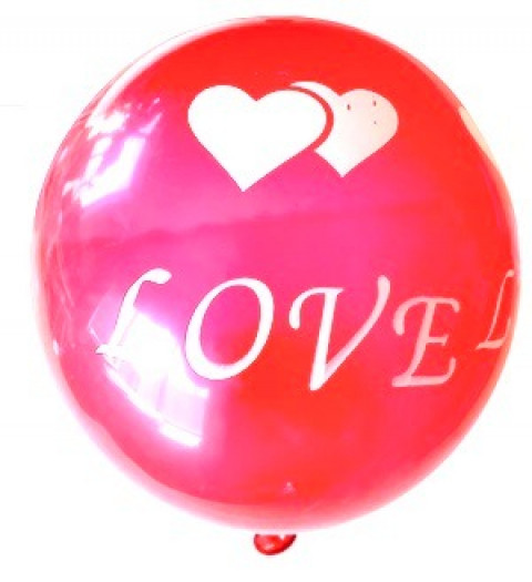 Red Love Printed Balloons for pack of 30 balloons