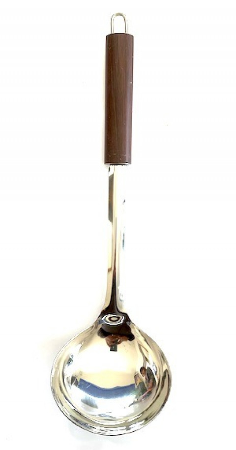 Steel Ladle with Wooden Handle