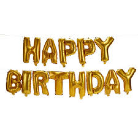 Happy Birthday 16 inch Alphabet Banner Balloon