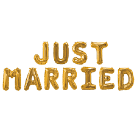 Just Married Banner Balloon