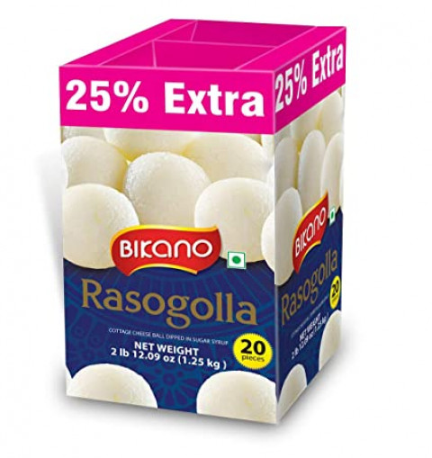 Bikano Rasgulla 1.25kg,(25% Extra)