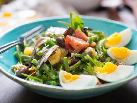 Nicoise Salad(With Sweet corn, Tuna Fish &Boiled egg)-Biryani Queen