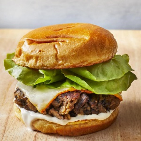 Spinach Mushroom Burger-Biryani Queen