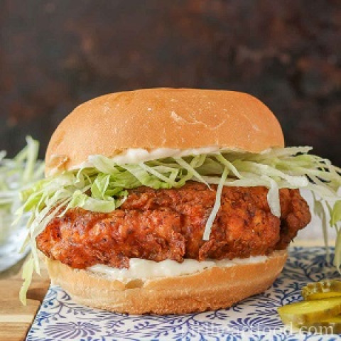 Chicken burger-Biryani Queen