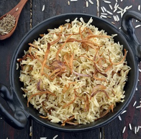 Jeera Onion Rice- 14th Moon  Relish the Bliss