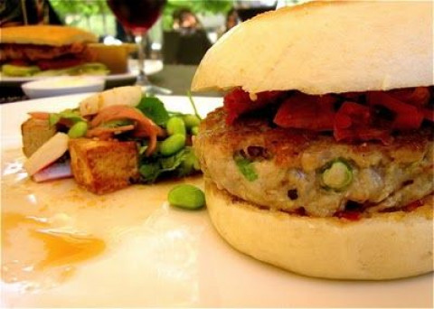 KIMCHI BURGER- Chicken(Mouth watering Korean inspired kimchi burger with spicy mayo)- Kore Coffee House