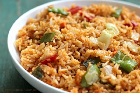 Chilli Garlic Fried Rice-Munchies Cafe