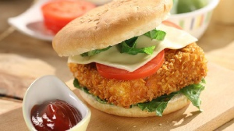 Coffee house southern fried paneer burger-Coffee house