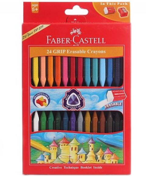 Faber Castell  24 Grip Erasable Crayons 