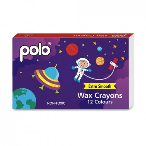 Polo Wax Crayons 12 Colours