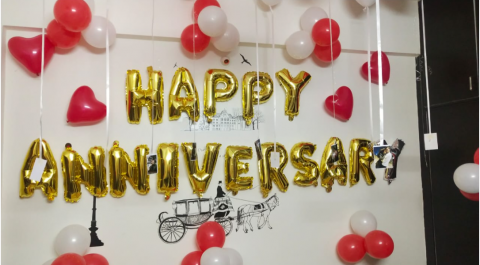 Happy Anniversary Foil Balloon (Rose Gold,Gold,Silver)