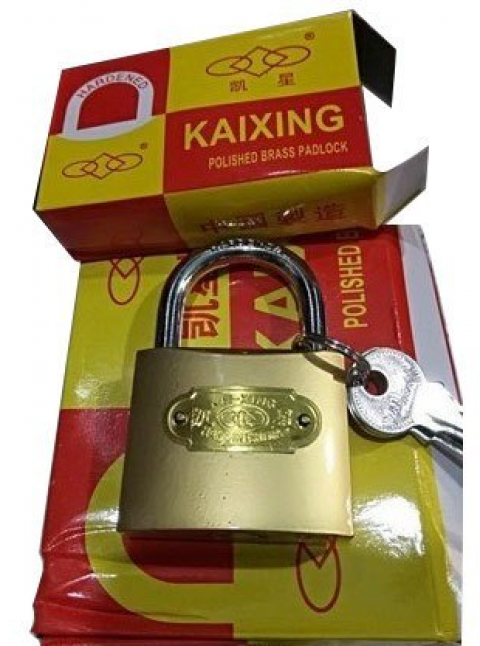 Kaixing Polished Brass Padlock 75mm