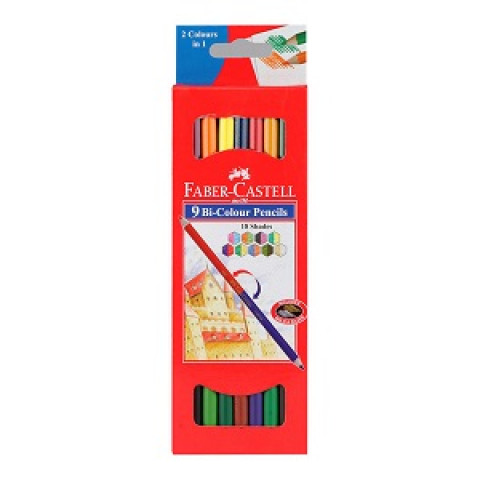 Faber-castell 9 Bi-colour Pencils 2 In 1