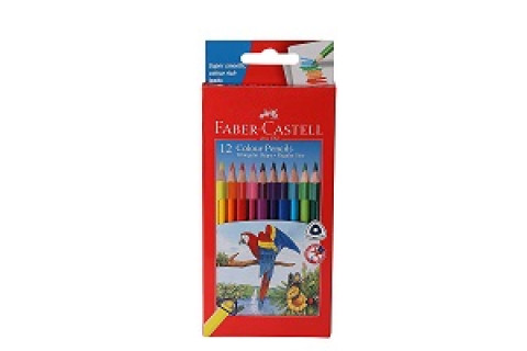 Faber-castell 12 Colour Pencils Traingular Shape  