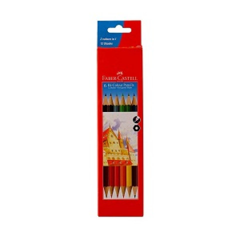 Faber-castell 6 Bi-colour Pencils 2 In 1