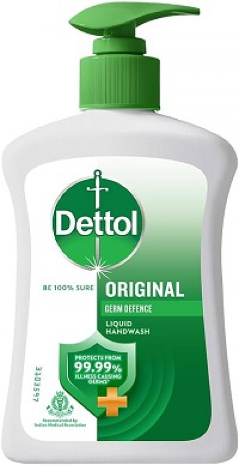 Dettol Liquid Handwash Dispenser Bottle Pump - Original Hand Wash- 200ml | Germ Defence Formula |