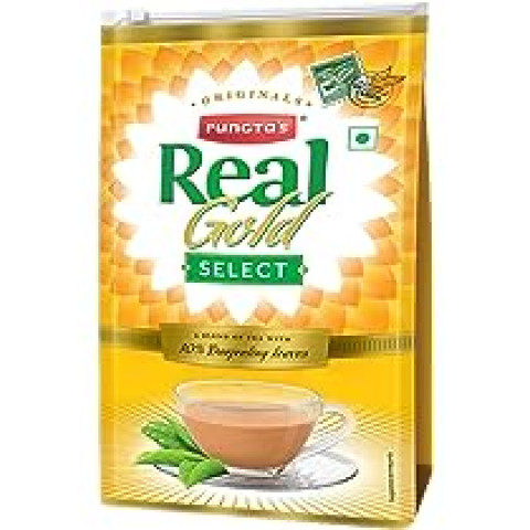 Rungtas Real Gold Select Darjeeling Tea - 250g | Premium Blend of Fresh Kadak Chai | 100% Natural Indian Ctc Tea | Darjeeling Premium Black Long Leaf