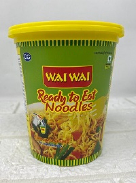 Wai Wai Ready To Eat Noodles - Veg Masala Flavoured, 70 g Cup buy 2 get 1 free,