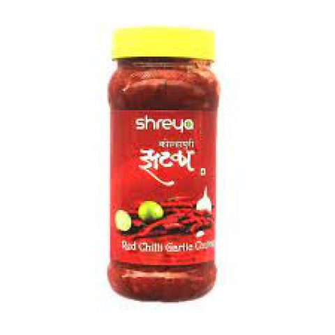 Shreya Hot and Spicy  Zatka Red Chilli Garlic Chutney 300g