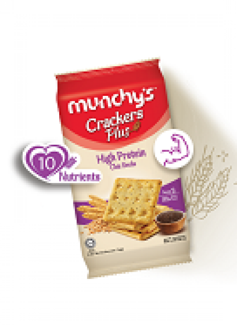 MUNCHY'S CRACKER PLUS HIGH PROTEIN CHIA SEED 300G