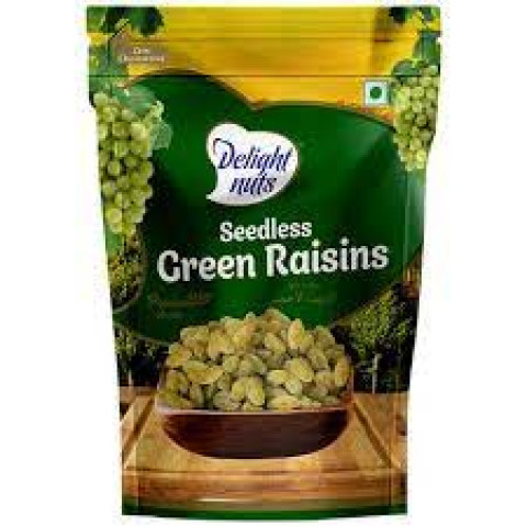 Delight Nuts Seedless Green Raisins - Premium Quality, No Cholesterol, 200 g