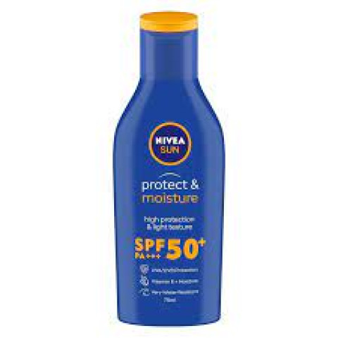 NIVEA SUN Protect and Moisture 75ml SPF 50 Sunscreen| PA+++ UVA - 