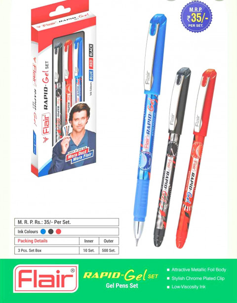 Flair Rapid Gel Pen - All Colour 