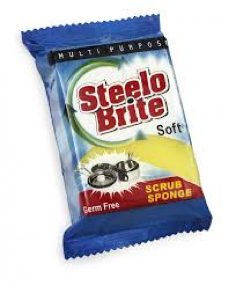 Steelo Brite- Scrub Sponge Softouch, 7.5cm * 10cm