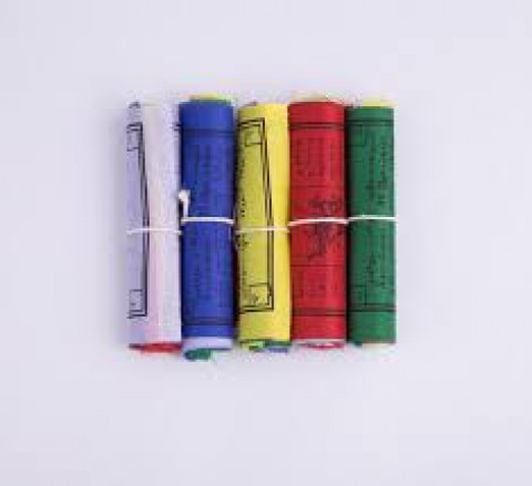 Tibetian Buddhist Prayer Flags Small Size for Home- Lungsta  (30 Flag in 1 String)