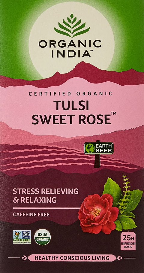 Organic India Tulsi Sweet Rose Tea - 25 Infusion Bags