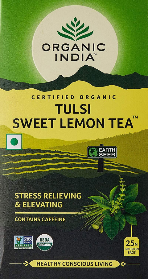 Organic India Tulsi Sweet Lemon 25 Tea Bags